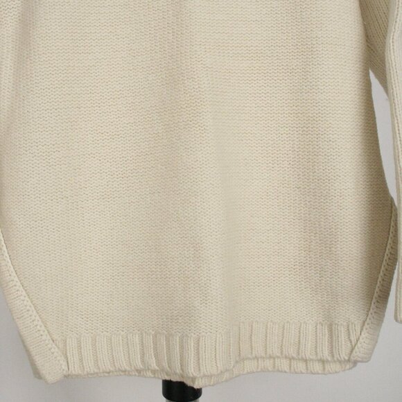 Banana Republic Sunday Sunday Wool Blend Cream Raglan Knit Crewneck Sweater Sz S - Picture 3 of 11